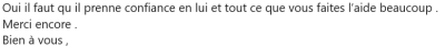Merci encore pour votre très belle collaboration. Nous ferons probablement appel à vous de nouveau l’an prochain.
